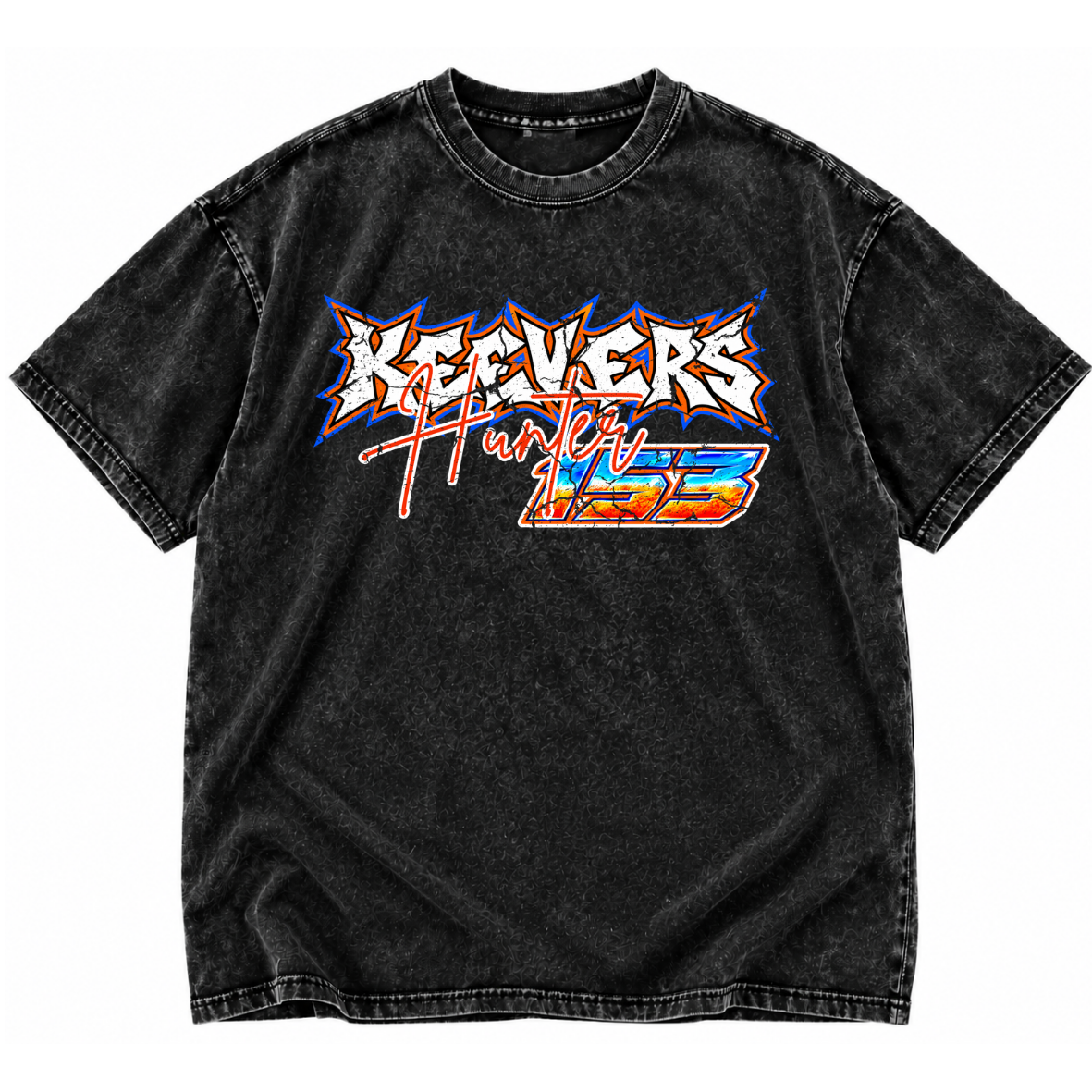 90's bootleg custom moto vintage t-shirt - Turbo Static - Blue