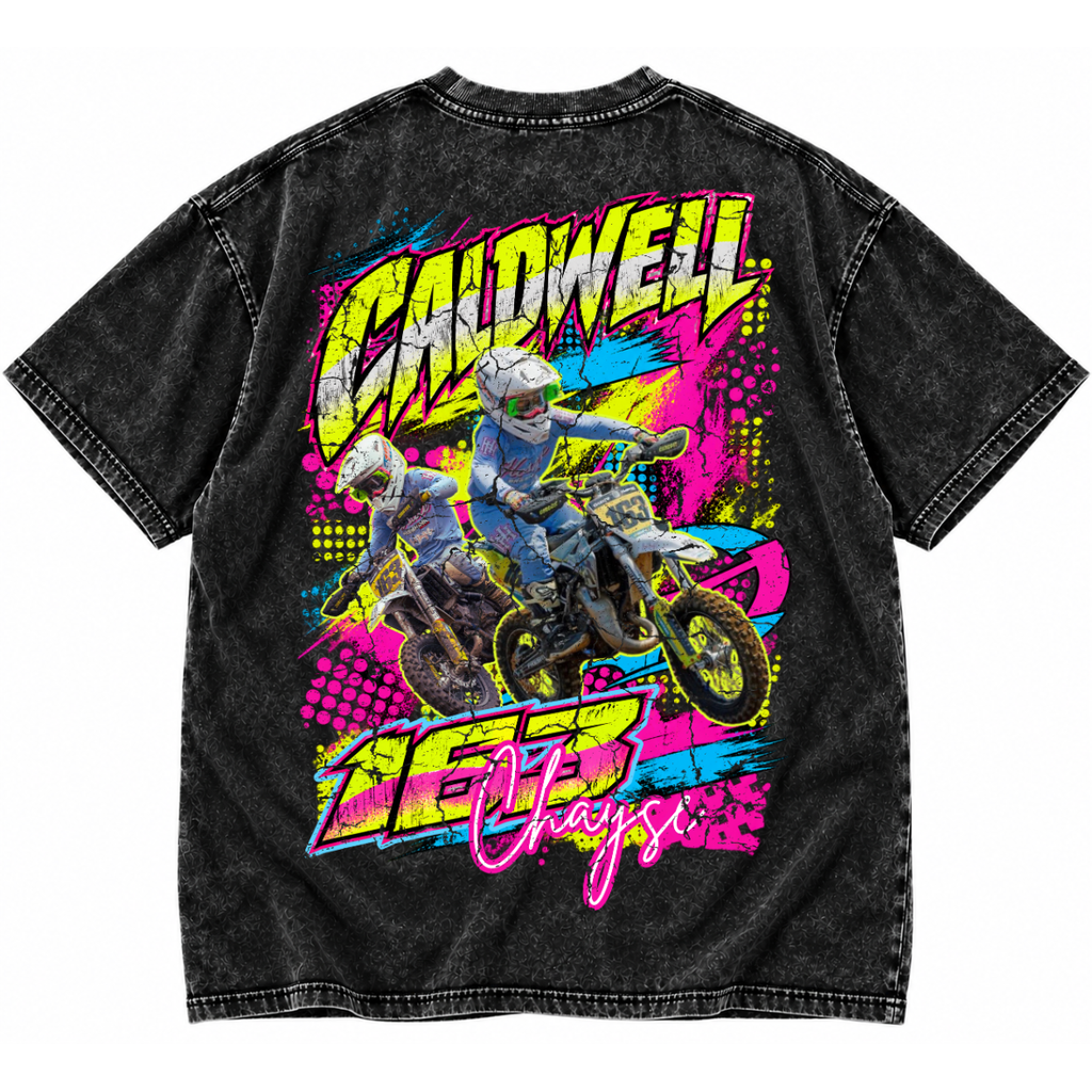 90's bootleg custom moto vintage t-shirt - Neon Haze