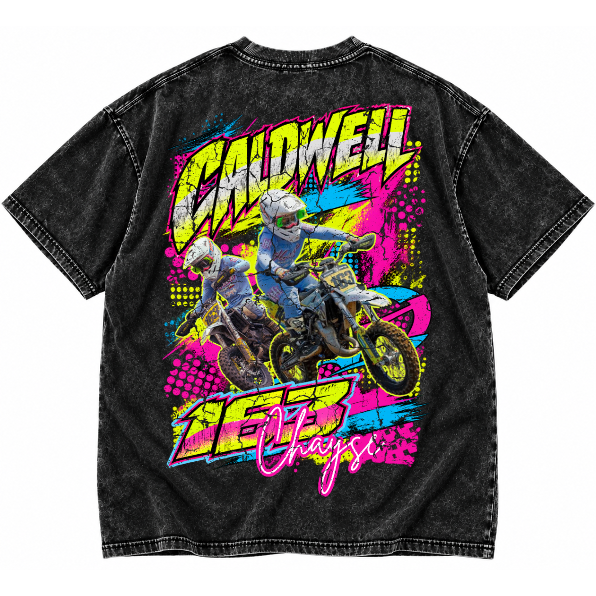 90's bootleg custom moto vintage t-shirt - Neon Haze
